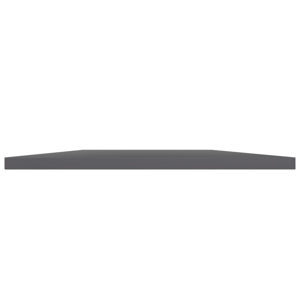 Bücherregal-Bretter 4 Stk. Hochglanz-Grau 100x40x1,5 cm