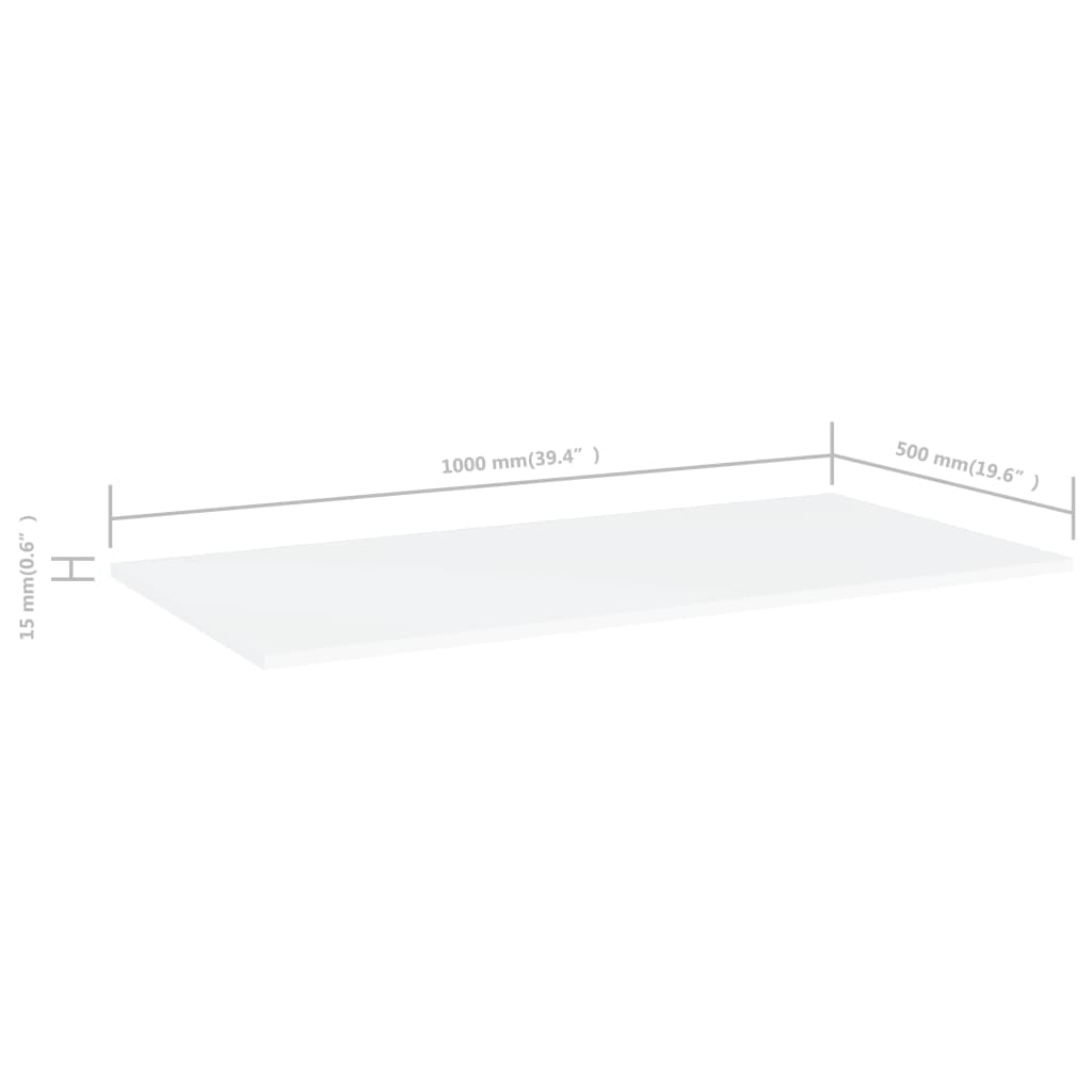 Bücherregal-Bretter 4 Stk. Weiß 100x50x1,5 cm Holzwerkstoff