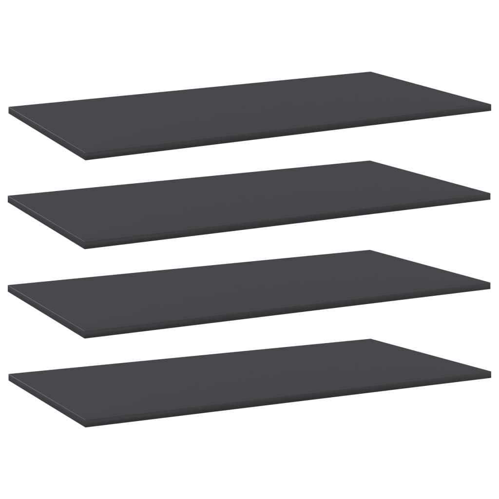Bücherregal-Bretter 4 Stk. Grau 100x50x1,5 cm Holzwerkstoff