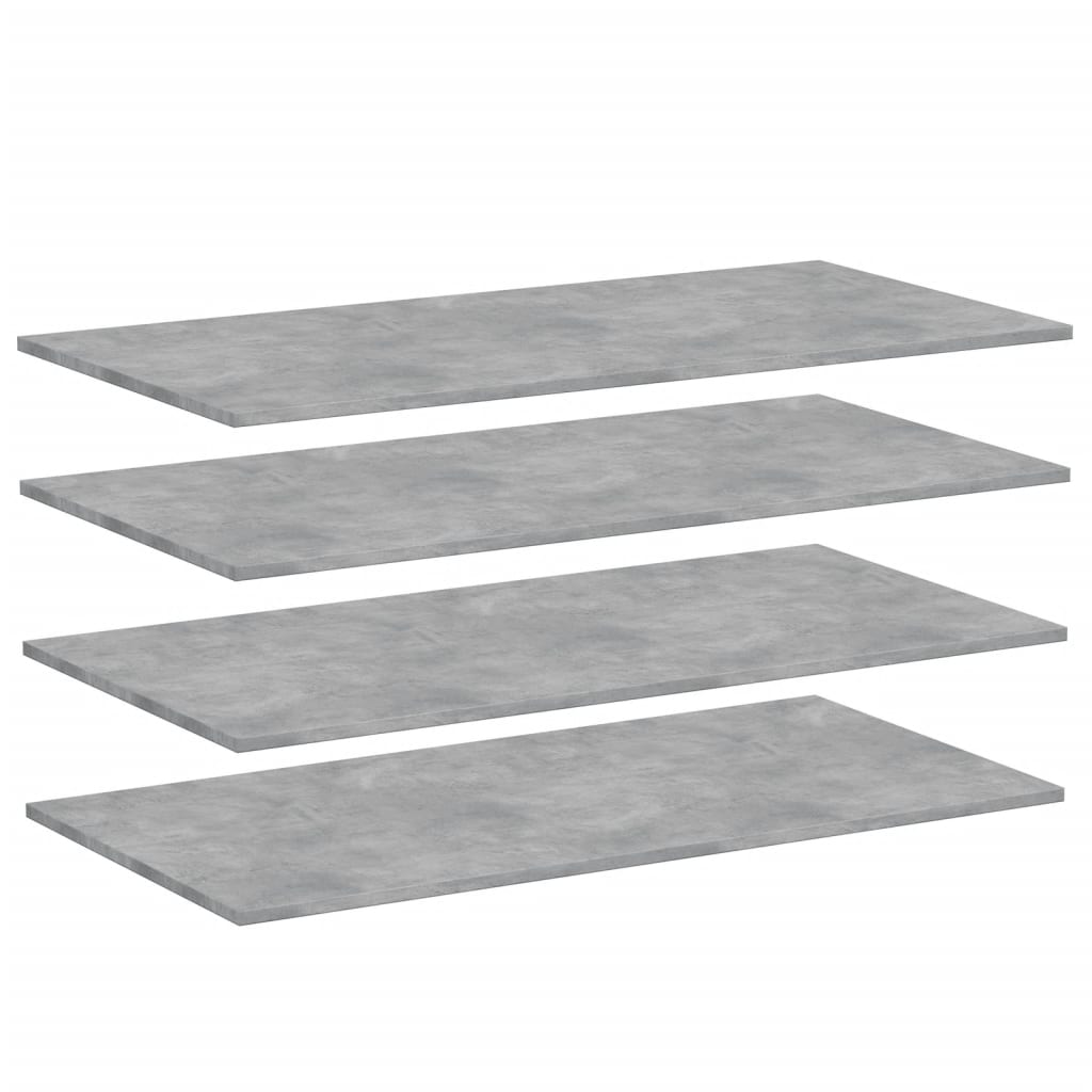 Bücherregal-Bretter 4 Stk. Betongrau 100x50x1,5cm Holzwerkstoff
