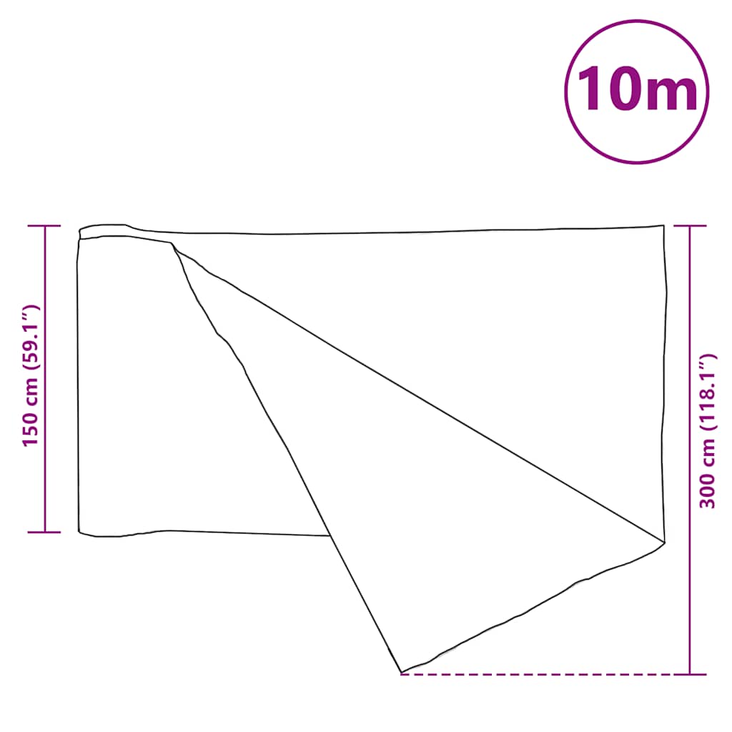 Zaunblende Schwarz 1,5x10 m HDPE 75 g/m²