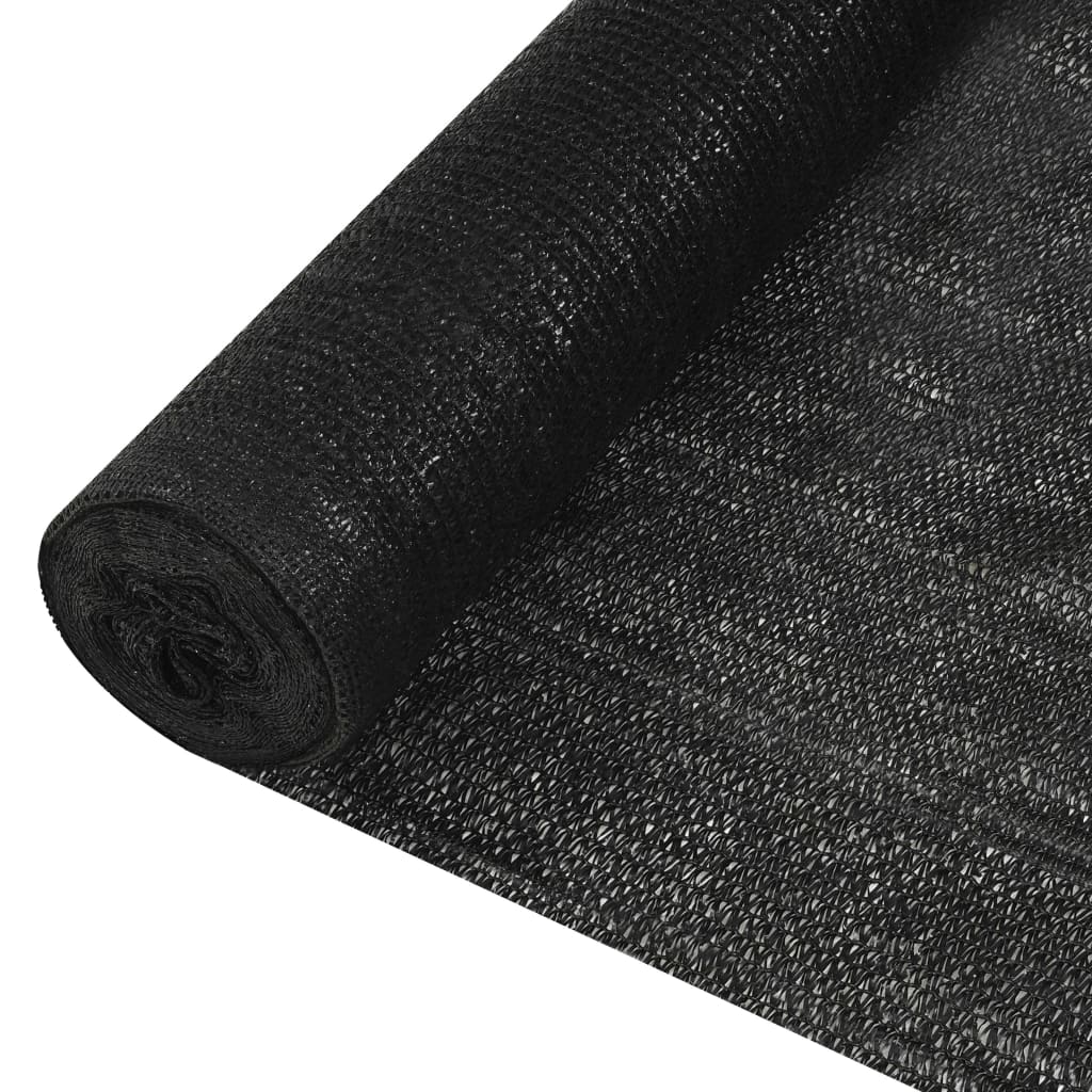Zaunblende Schwarz 1,8x25 m HDPE 150 g/m²