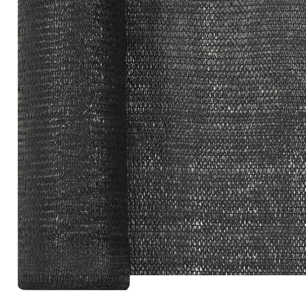 Zaunblende Schwarz 1x25 m HDPE 195 g/m²