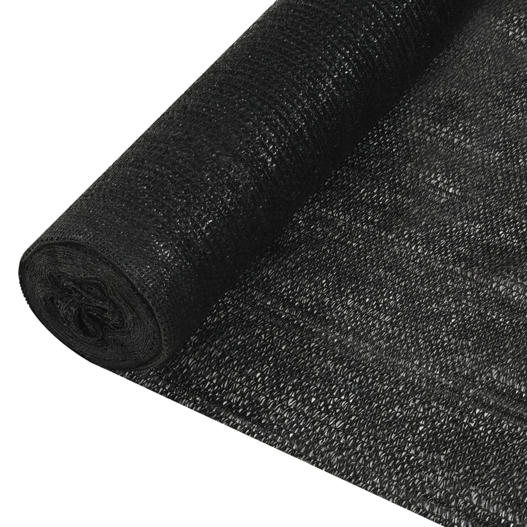 Zaunblende Schwarz 1,2x50 m HDPE 195 g/m²