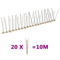 20-tlg. Vogelabwehr-Spikes-Set 10 m Kunststoff 4-reihig