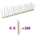 6-tlg. Vogelabwehr-Spikes-Set 3 m Kunststoff 5-reihig