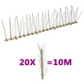 20-tlg. Vogelabwehr-Spikes-Set 10 m Kunststoff 5-reihig