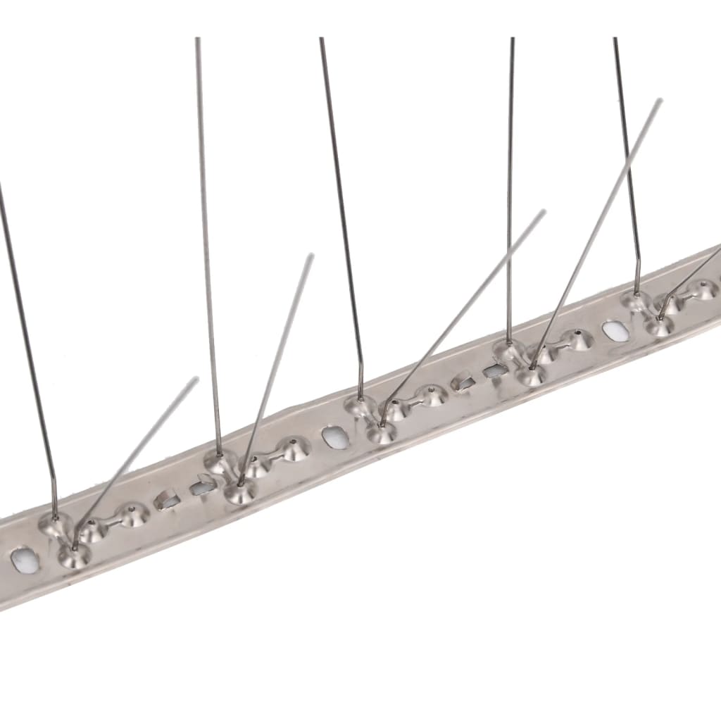 20-tlg. Taubenabwehr Spikes-Set Edelstahl 10 m 4-reihig