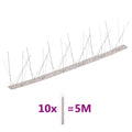 10-tlg. Taubenabwehr Spikes-Set Edelstahl 5 m 5-reihig