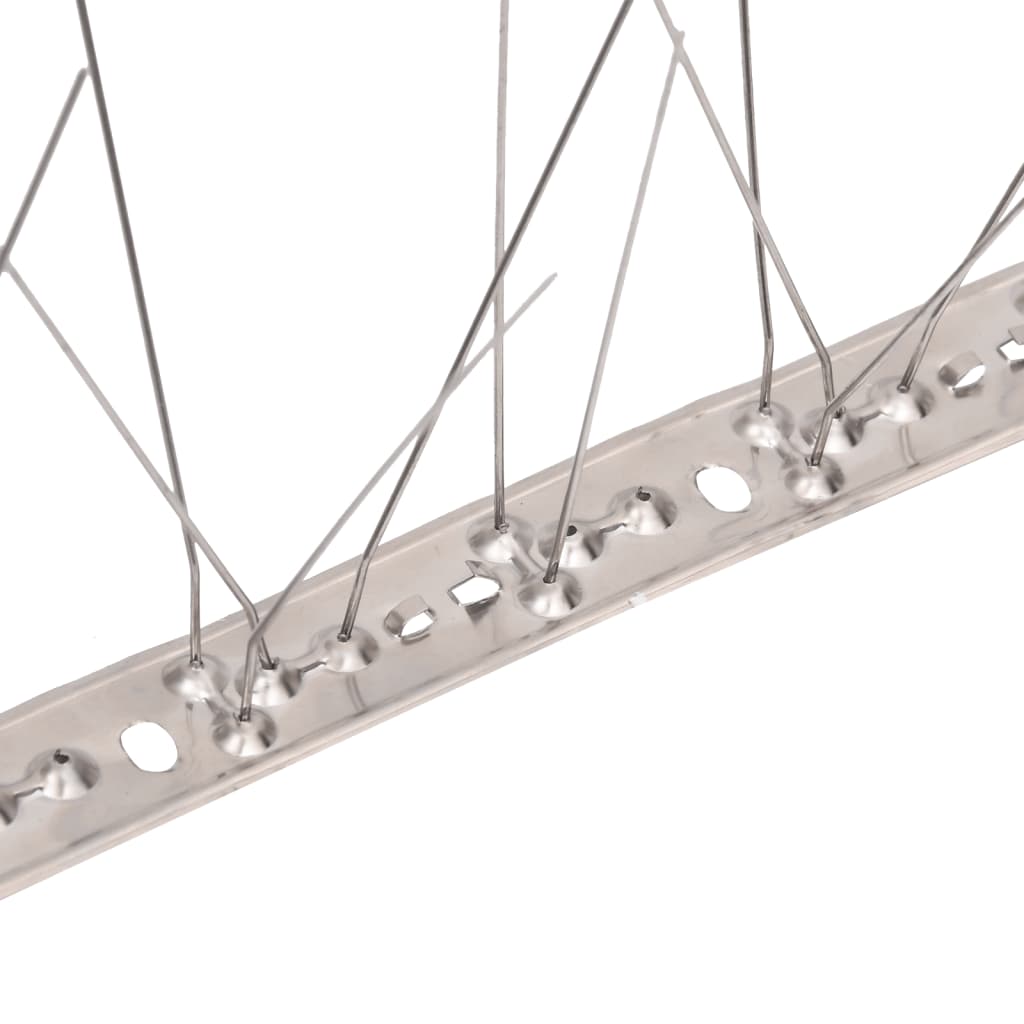 10-tlg. Taubenabwehr Spikes-Set Edelstahl 5 m 5-reihig