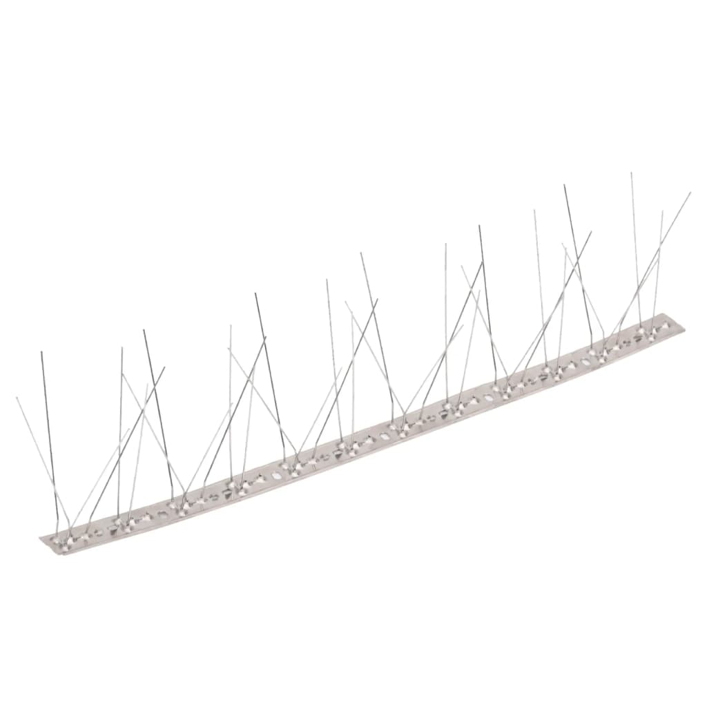 40-tlg. Taubenabwehr Spikes-Set Edelstahl 20 m 5-reihig