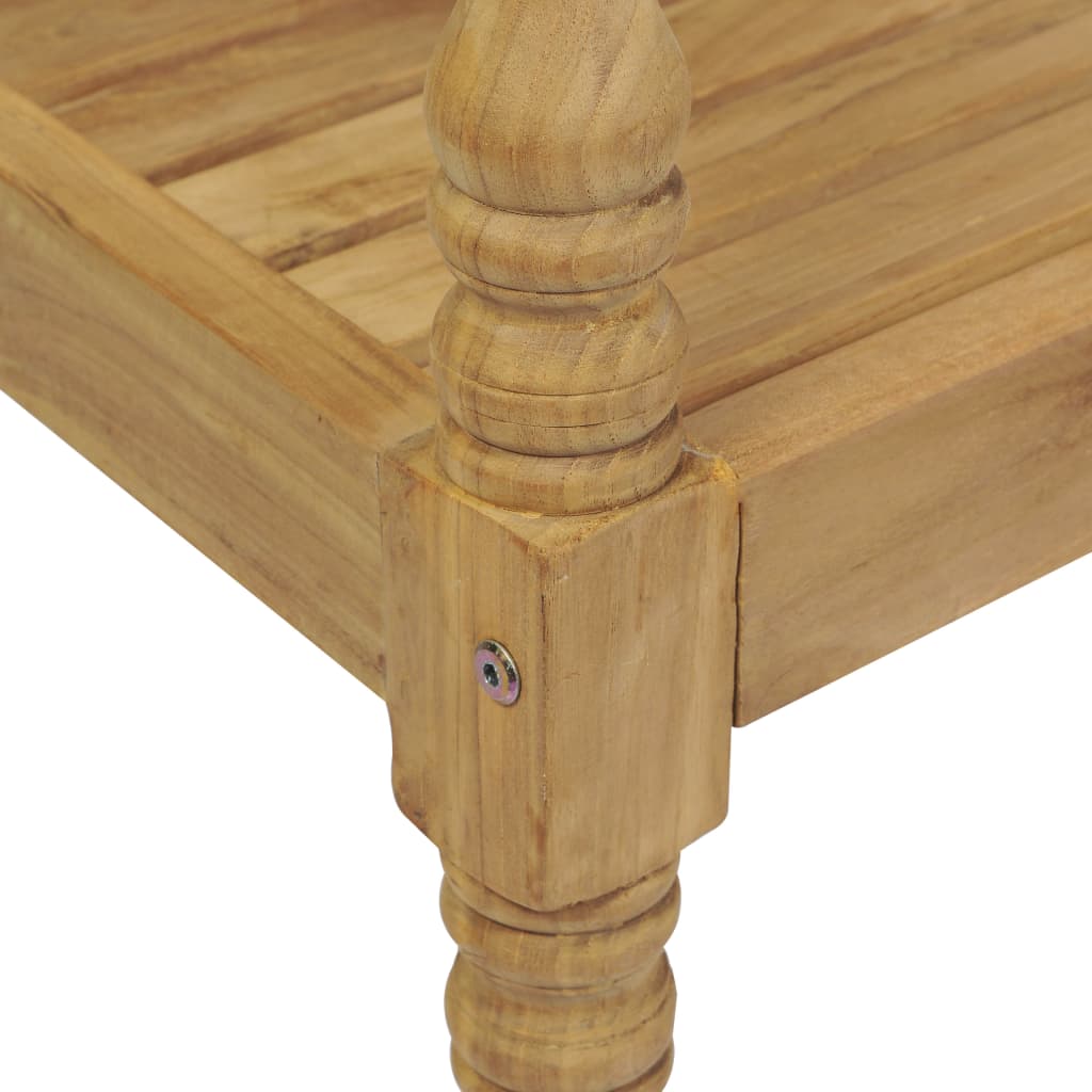 Batavia-Stühle 2 Stk. mit Hellblauen Kissen Teak Massivholz