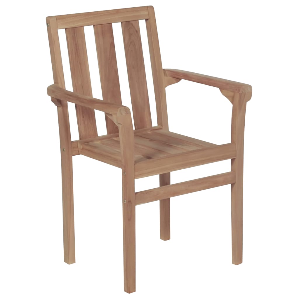 Gartenstühle 2 Stk. Graue Karomuster-Kissen Massivholz Teak