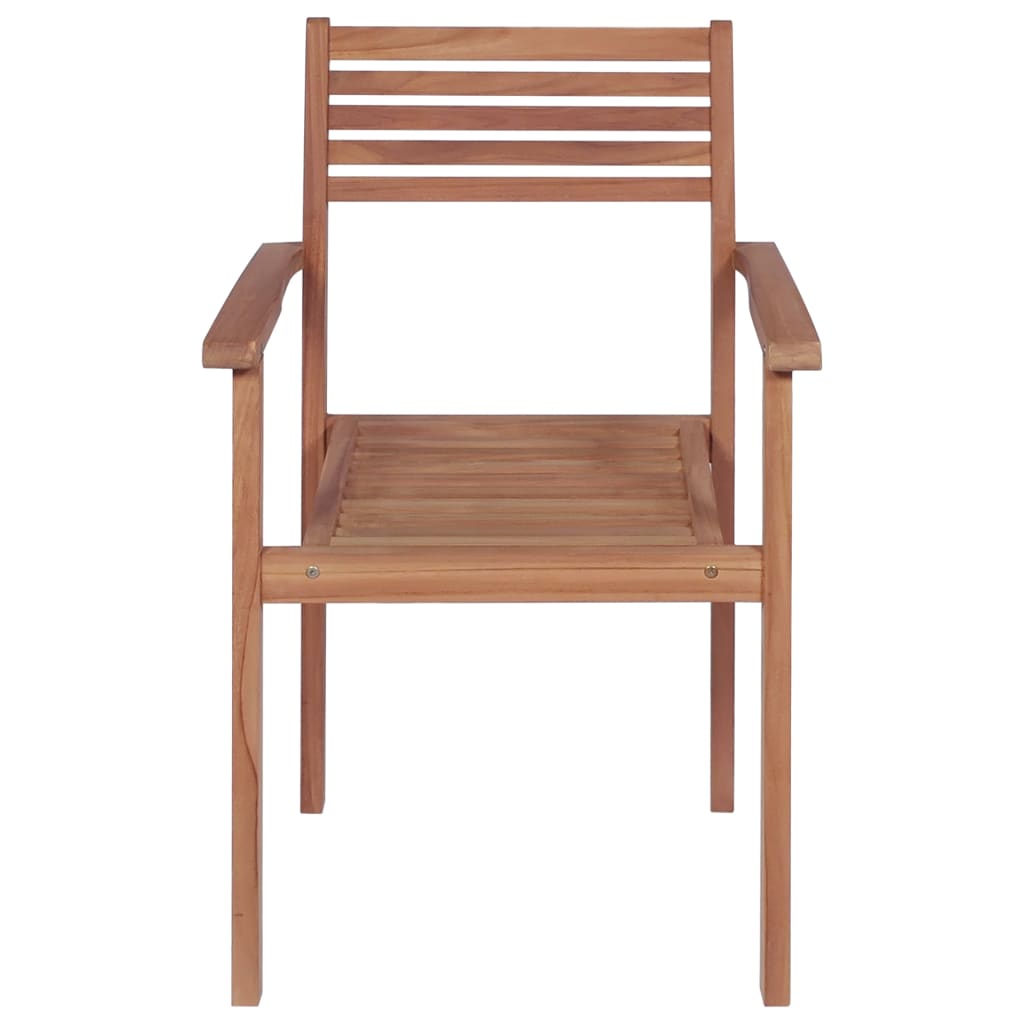 Gartenstühle 2 Stk. mit Grünen Kissen Massivholz Teak