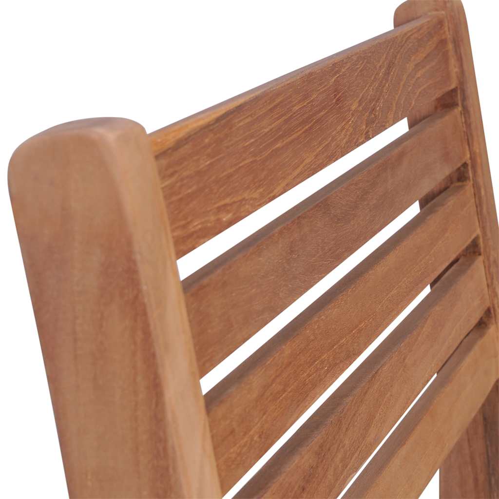 Gartenstühle 4 Stk. mit Anthrazit Kissen Massivholz Teak