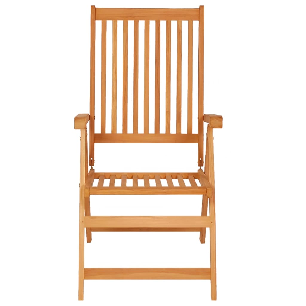 Gartenstühle 2 Stk. mit Hellgrünen Kissen Massivholz Teak
