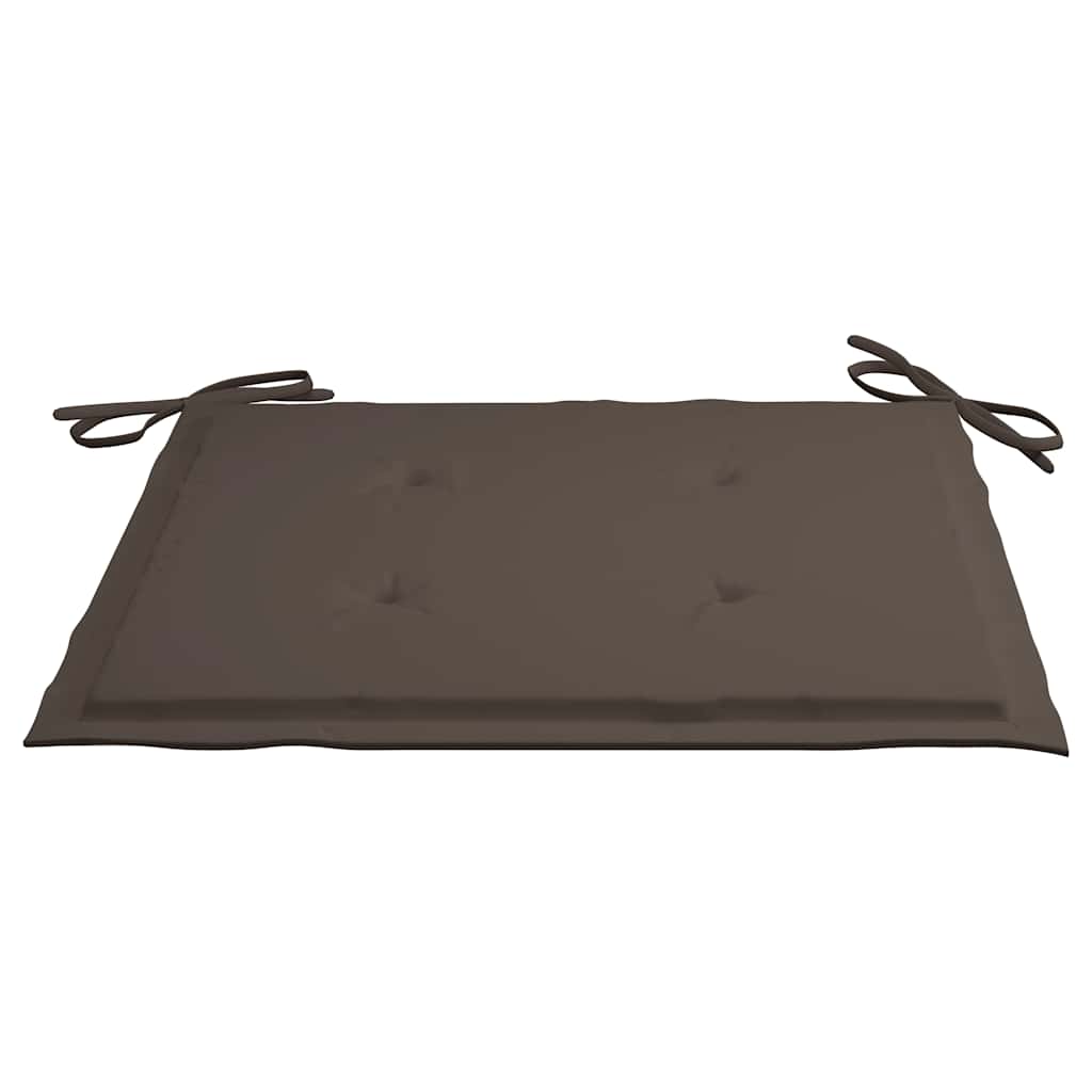 Gartenstühle mit Taupe Kissen 4 Stk. Teak Massivholz