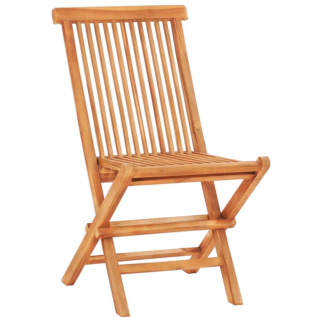 3-tlg. Bistroset mit Beigen Kissen Massivholz Teak