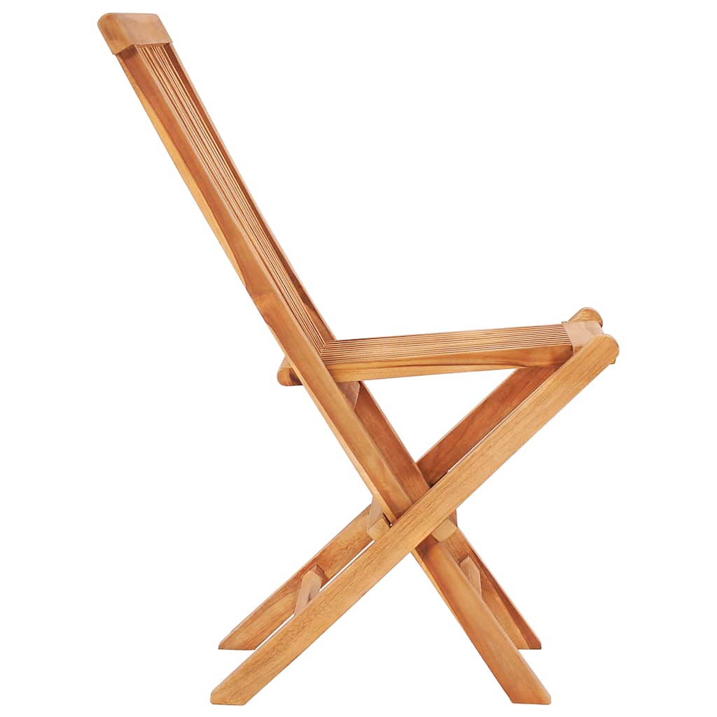3-tlg. Bistroset mit Beigen Kissen Massivholz Teak