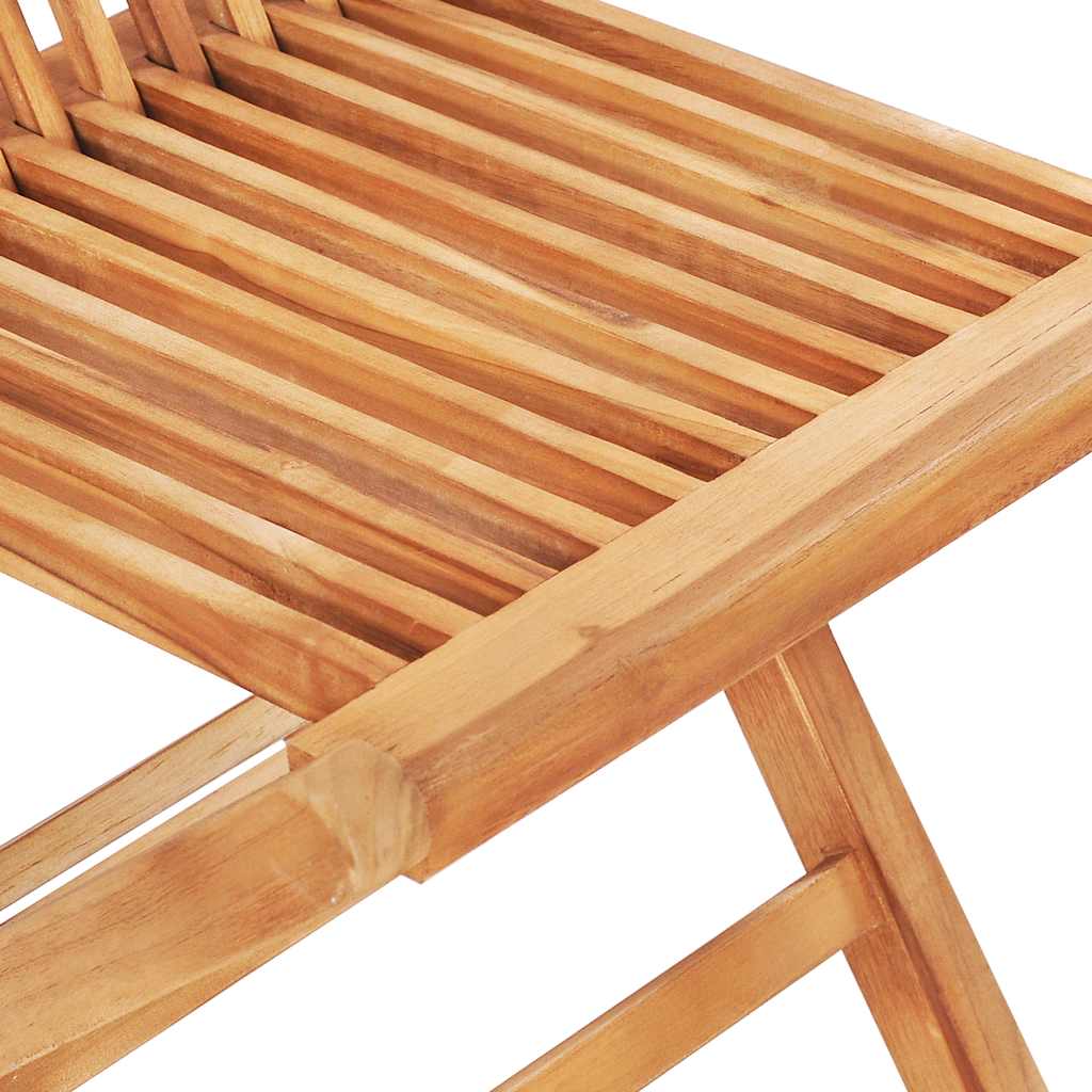 3-tlg. Bistroset mit Weinroten Kissen Massivholz Teak