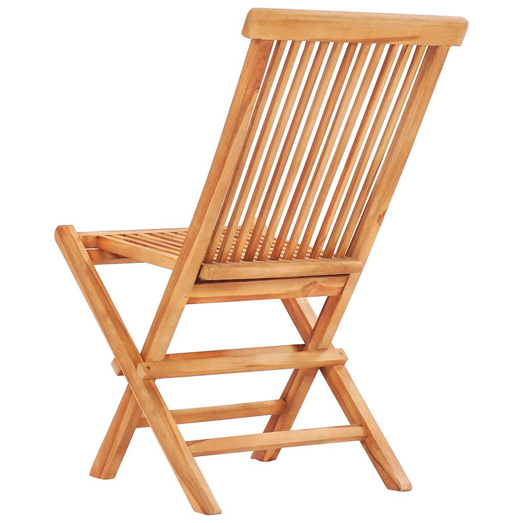 3-tlg. Bistroset mit Weinroten Kissen Massivholz Teak