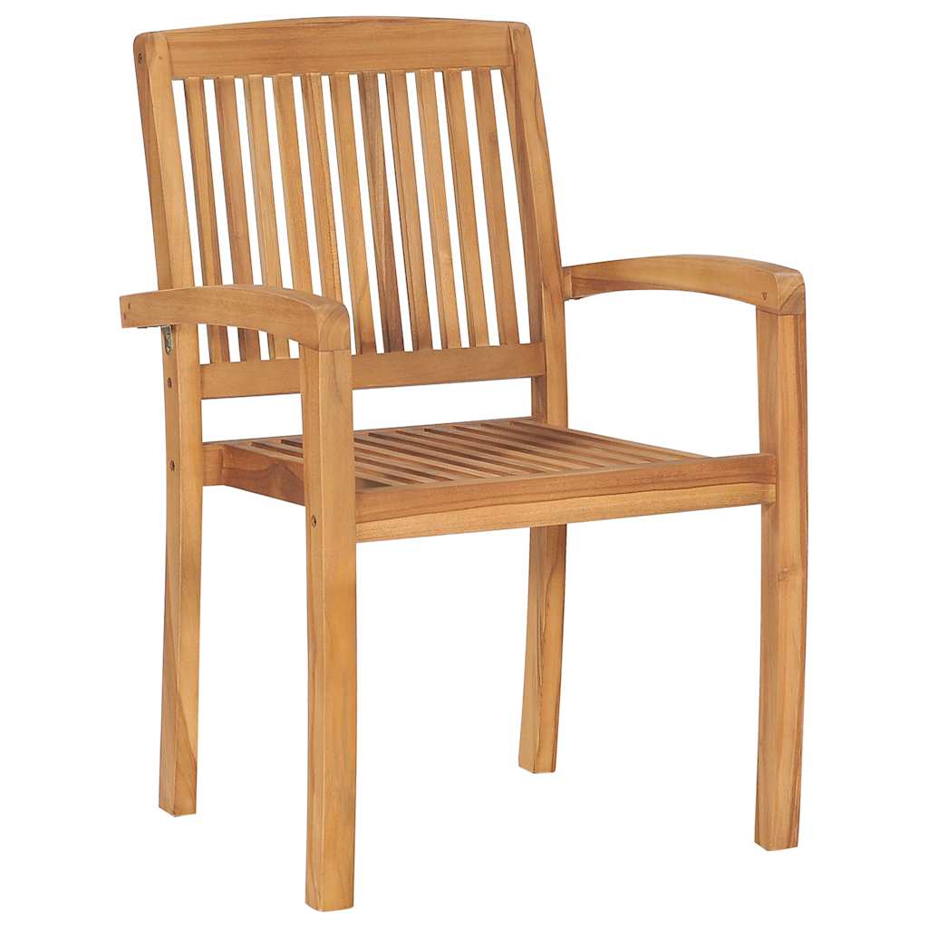 Gartenstühle 2 Stk. mit Taupe Kissen Massivholz Teak