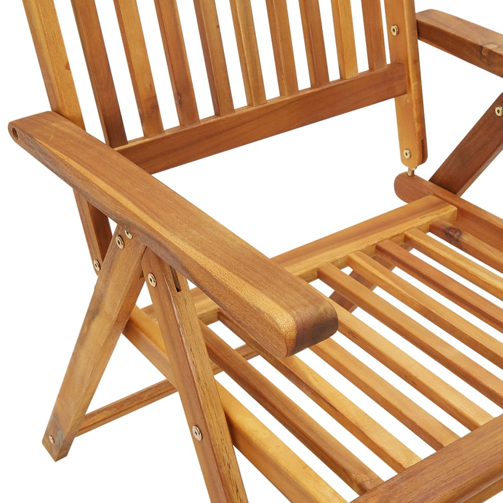 Klappbare Gartenstühle 6 Stk. mit Auflagen Massivholz Akazie