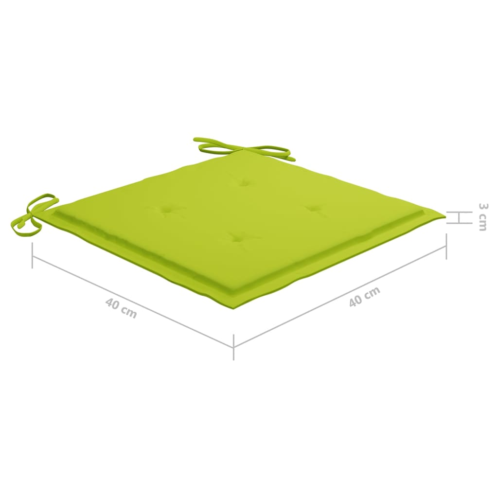 Klappbare Gartenstühle 2 Stk. mit Kissen Massivholz Akazie