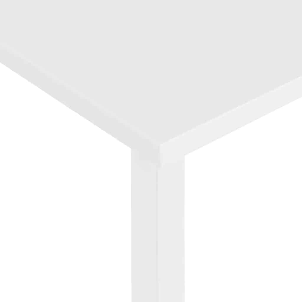 Computertisch Weiß 105x50x72 cm MDF und Metall