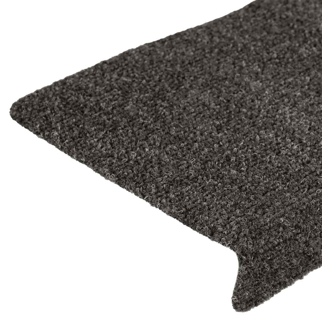 Stufenmatten Selbstklebend 15 Stk. 65x21x4 cm Anthrazit Rechteckiger Rand