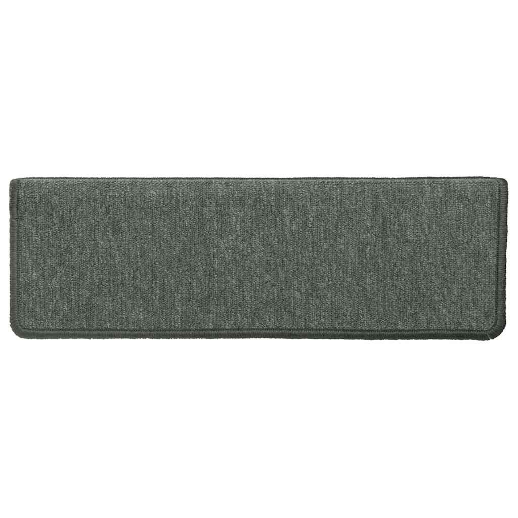 Stufenmatten 15 Stk. 65x21x4 cm Dunkelgrün Rechteckiger Rand