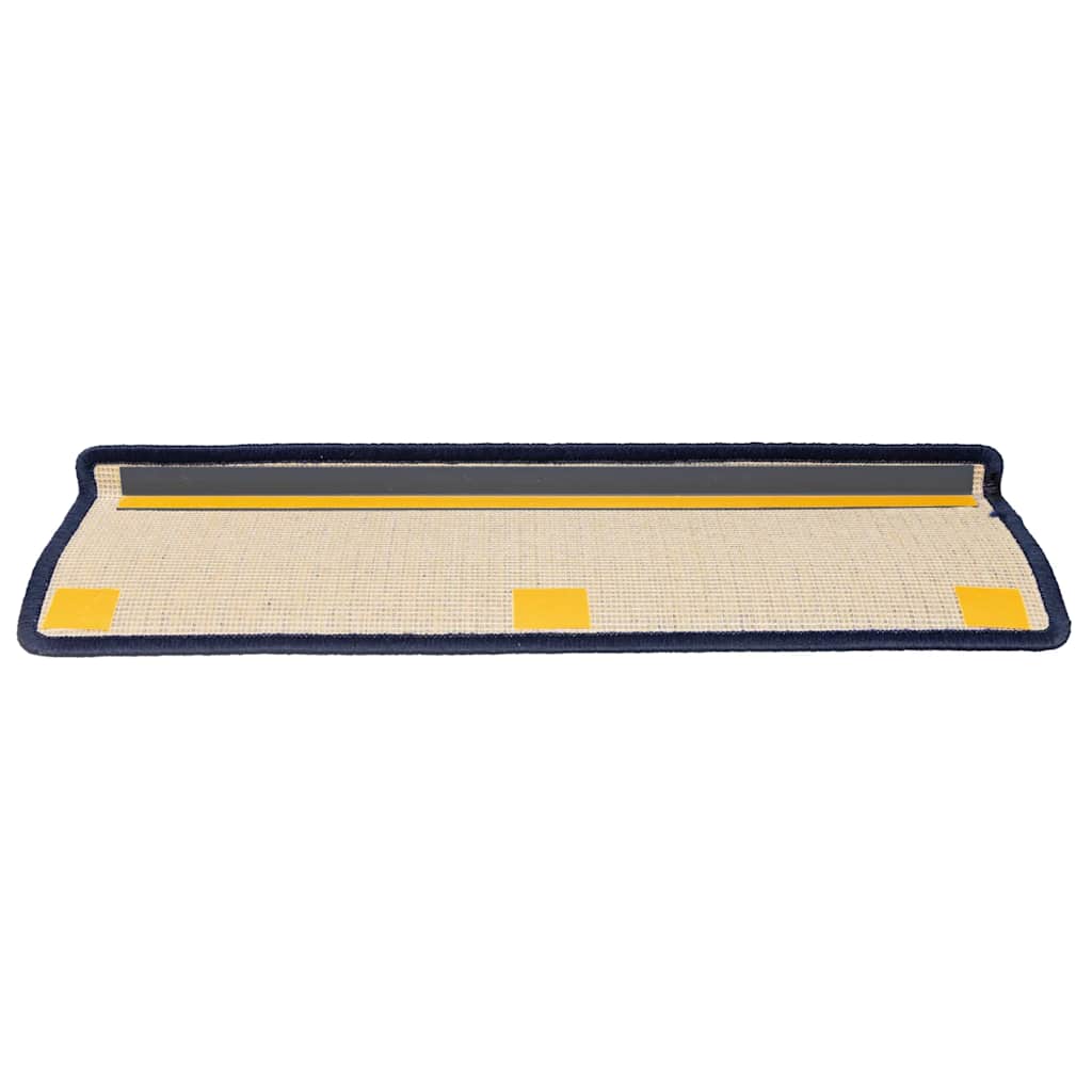 Stufenmatten 15 Stk. 65 x 21 x 4 cm Dunkelgrau und Blau Rechteckiger Rand