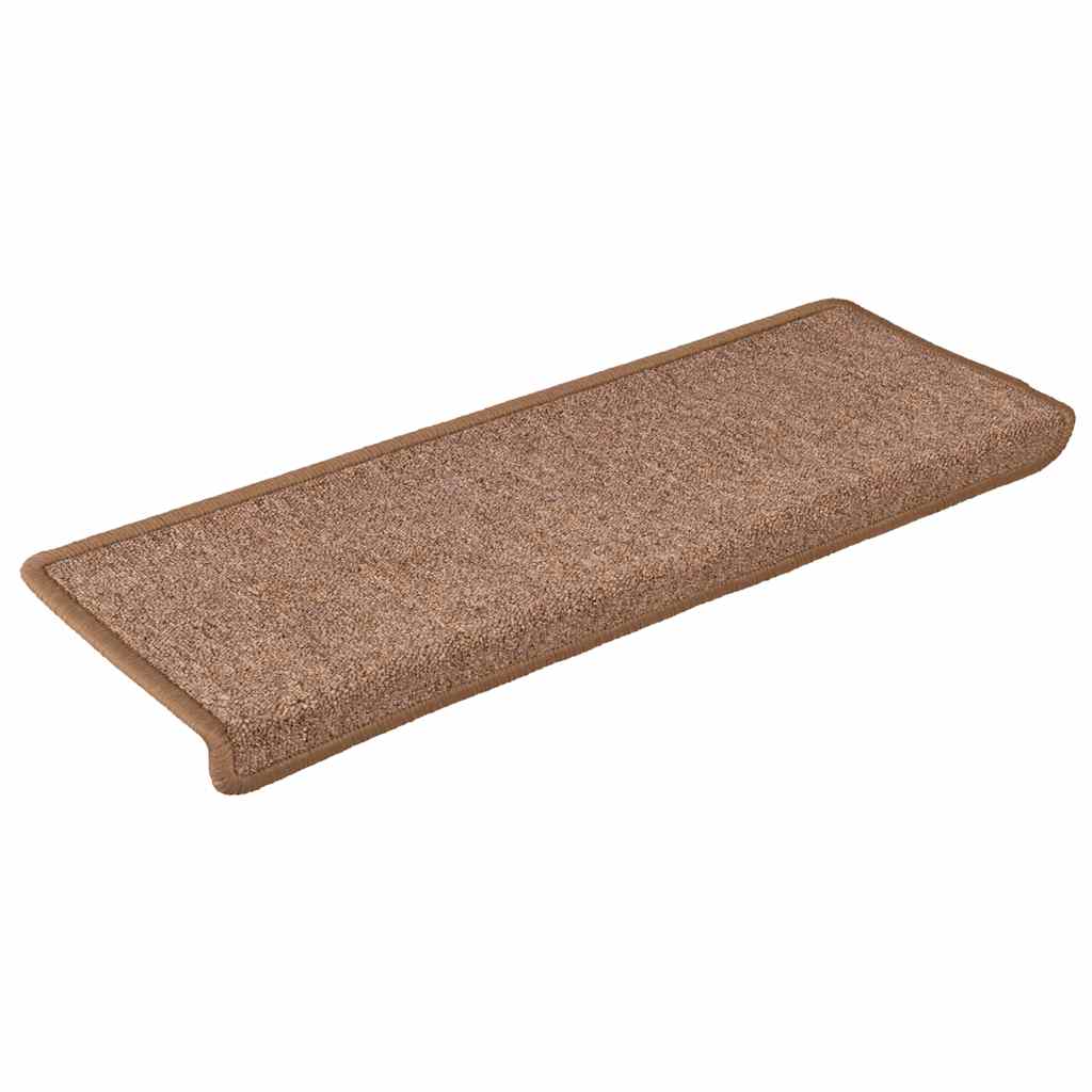 Stufenmatten 15 Stk. 65x21x4 cm Braun Rechteckiger Rand