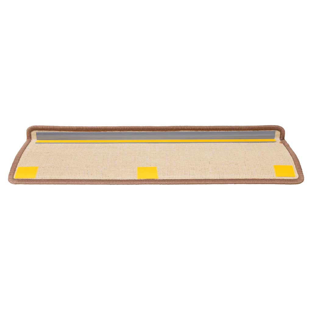 Stufenmatten 15 Stk. 65x21x4 cm Braun Rechteckiger Rand