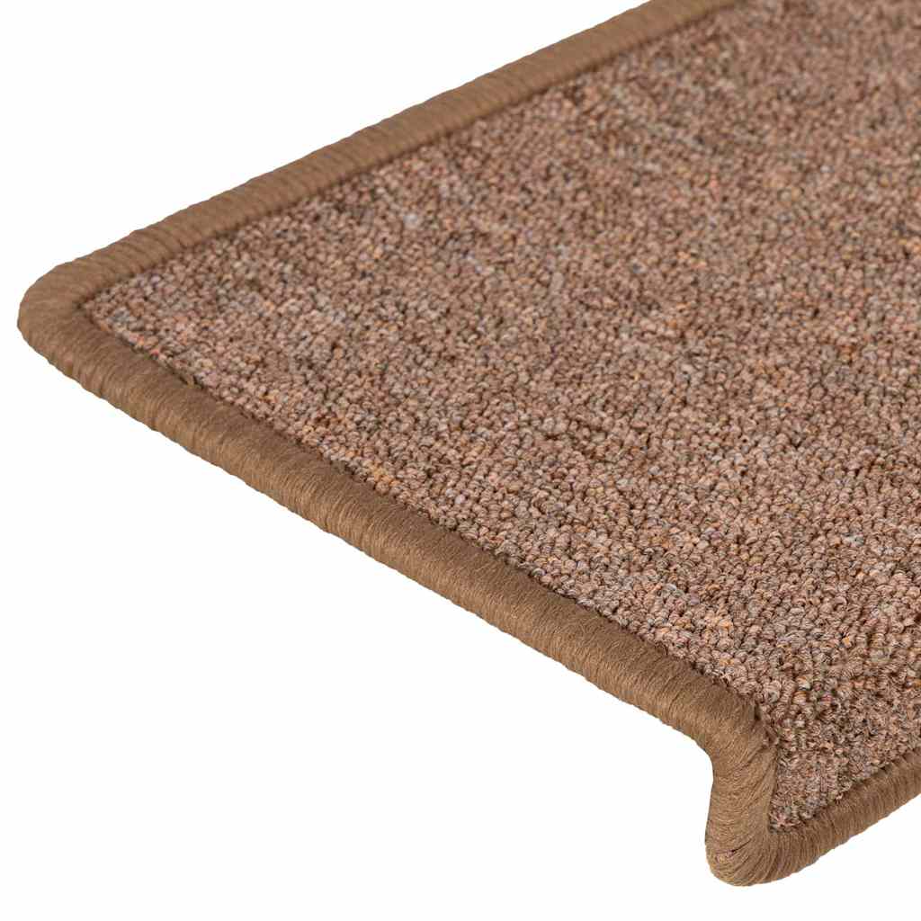 Stufenmatten 15 Stk. 65x21x4 cm Braun Rechteckiger Rand