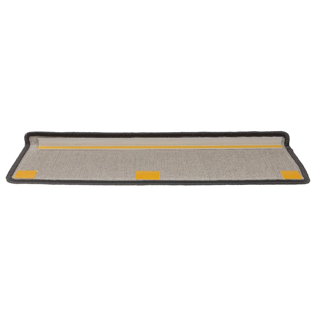 Stufenmatten 15 Stk. 65x21x4 cm Dunkelgrau Rechteckiger Rand