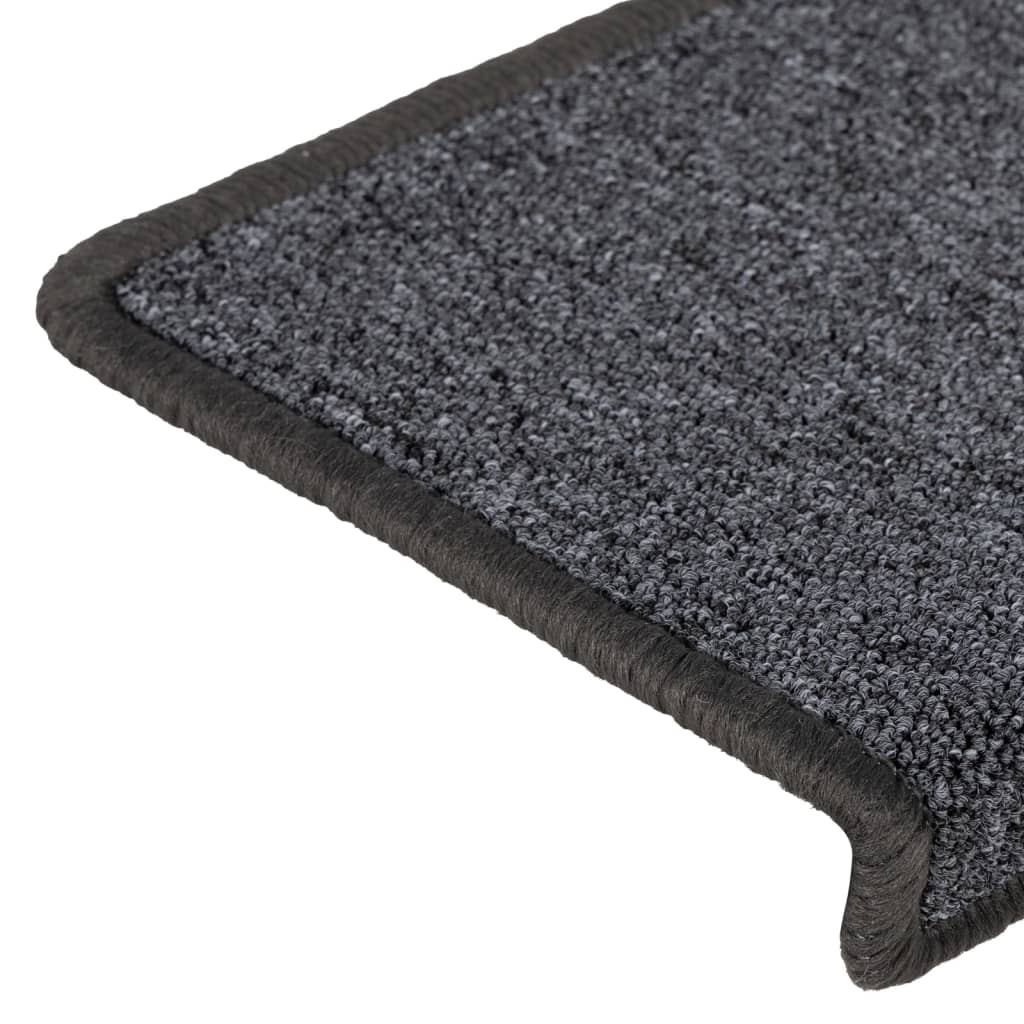 Stufenmatten 15 Stk. 65x21x4 cm Dunkelgrau Rechteckiger Rand