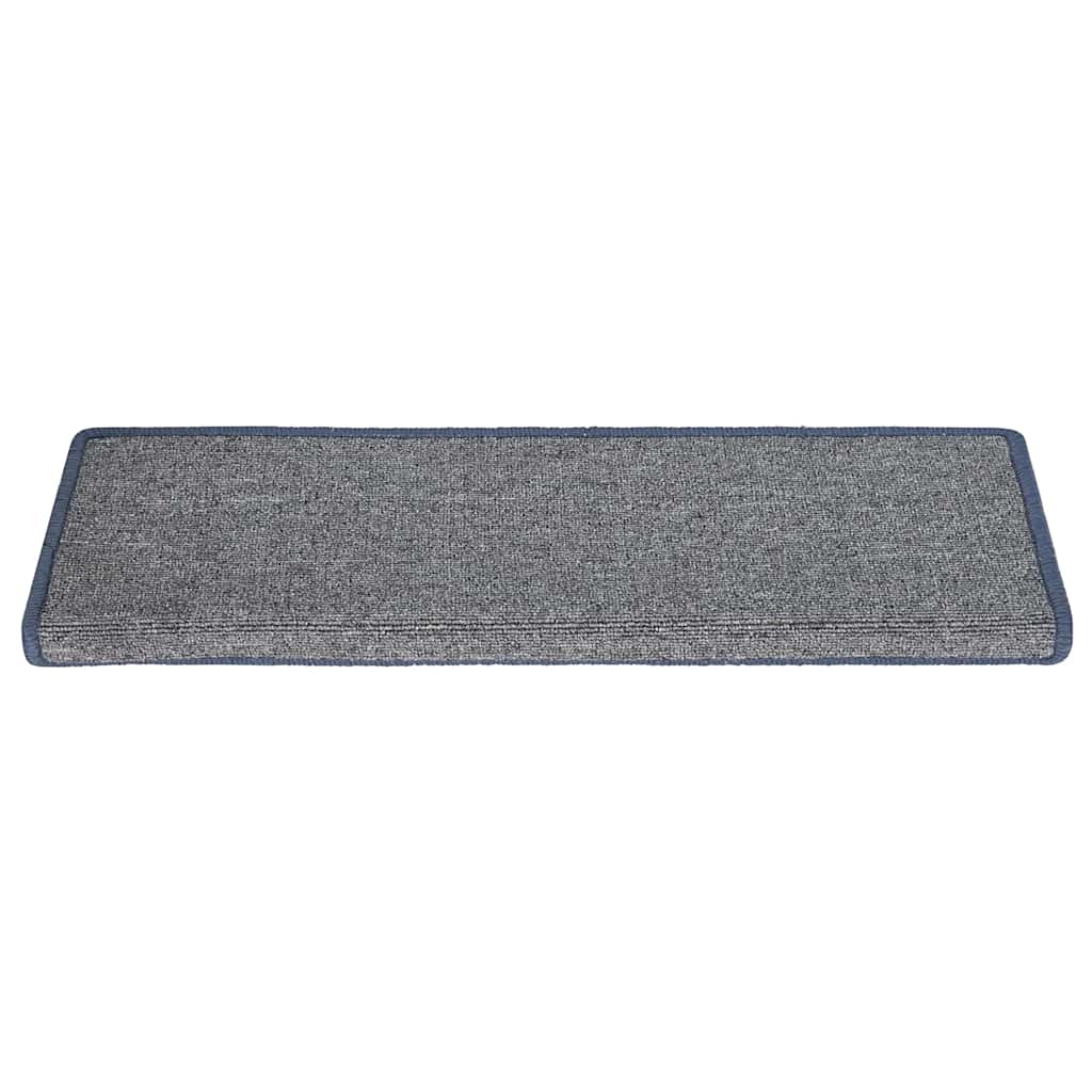 Stufenmatten 15 Stk. 65 x 21 x 4 cm Hellgrau und Blau Rechteckiger Rand