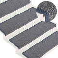 Stufenmatten 15 Stk. 65 x 21 x 4 cm Hellgrau und Blau Rechteckiger Rand