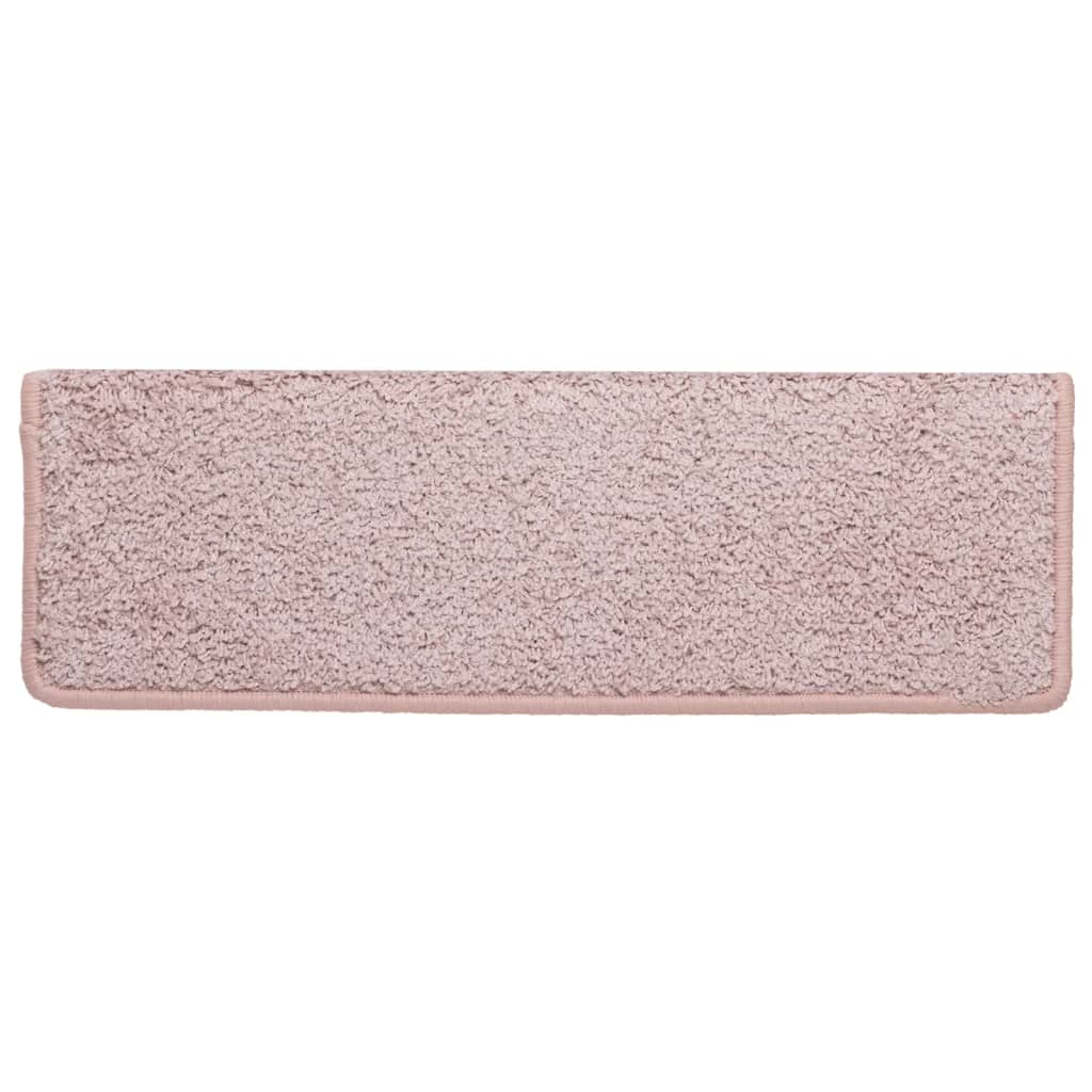 Stufenmatten 15 Stk. 65 x 21 x 4 cm Hellrosa Rechteckiger Rand