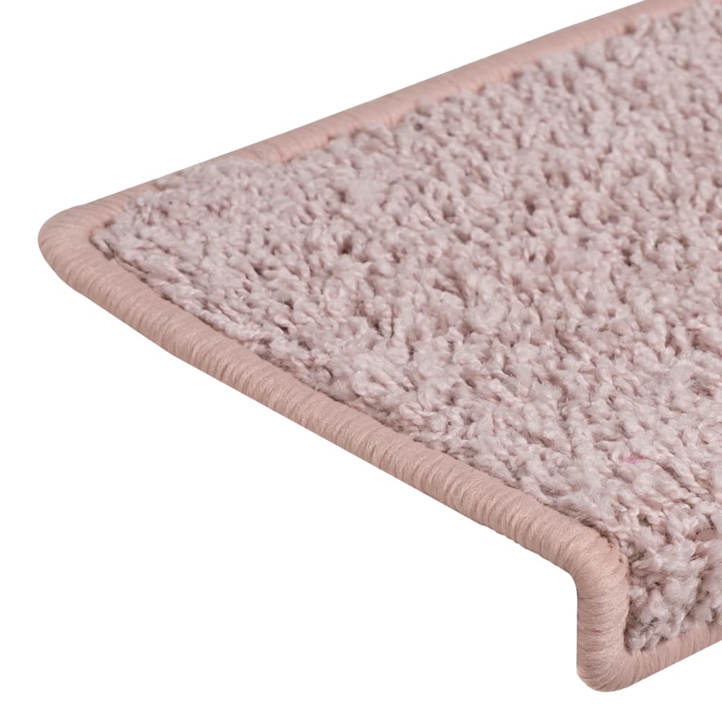 Stufenmatten 15 Stk. 65 x 21 x 4 cm Hellrosa Rechteckiger Rand