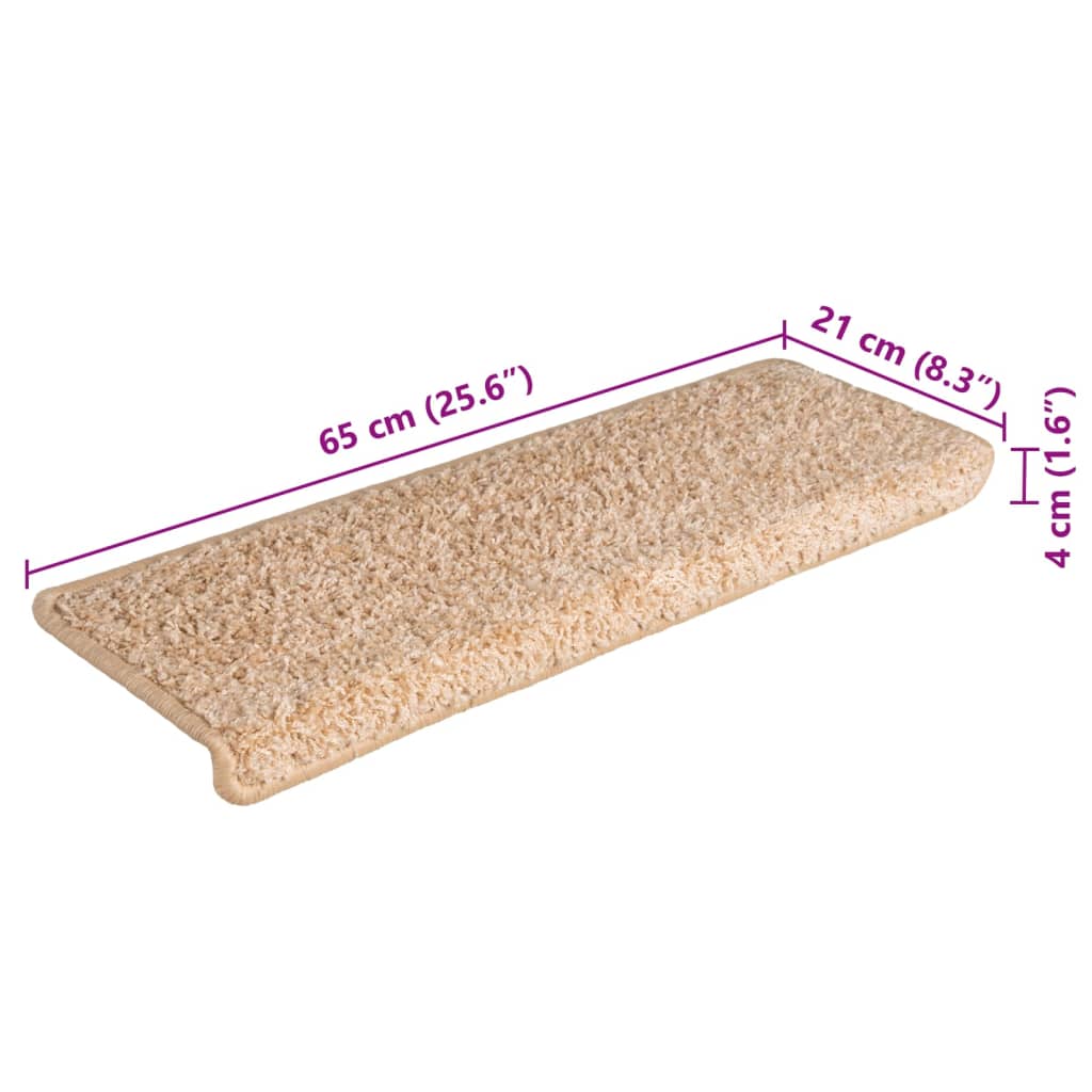 Stufenmatten 15 Stk. 65x21x4 cm Gold Rechteckiger Rand