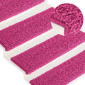 Stufenmatten 15 Stk. 65x21x4 cm Rosa Rechteckiger Rand