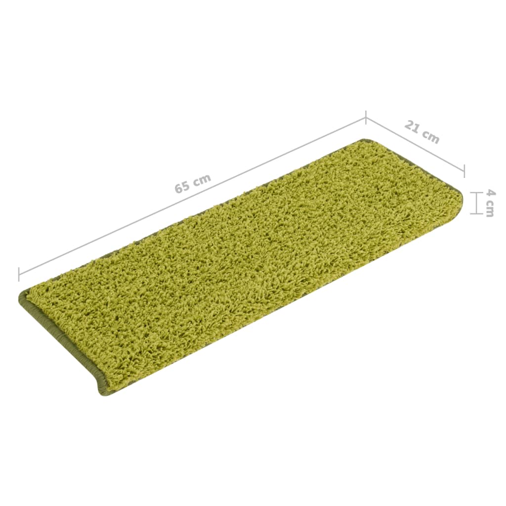 Stufenmatten 15 Stk. 65x21x4 cm Grün Rechteckiger Rand