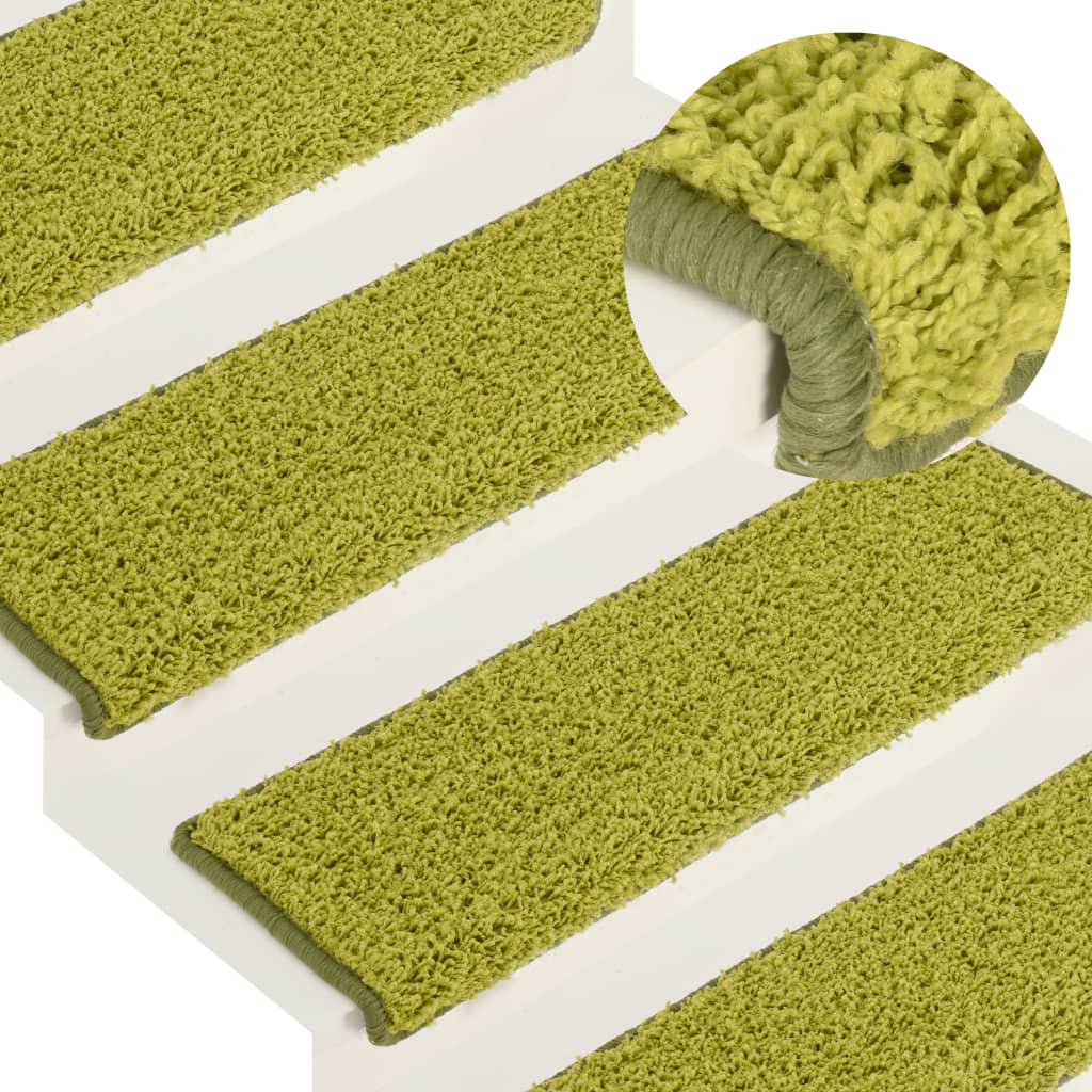 Stufenmatten 15 Stk. 65x21x4 cm Grün Rechteckiger Rand