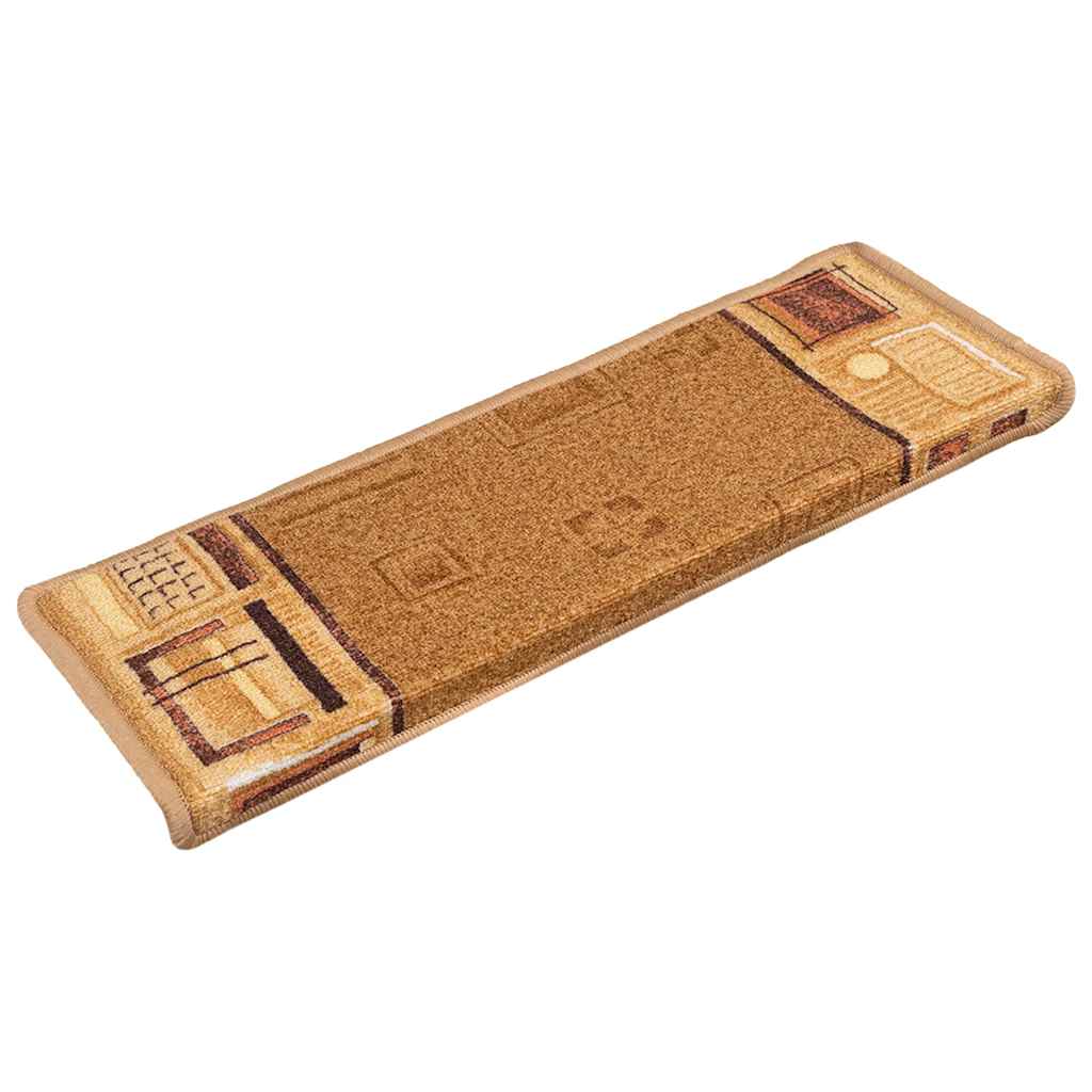 Treppenmatten Selbstklebend 15 Stk. 65x21x4 cm Beige