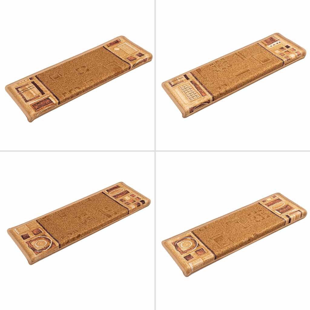 Treppenmatten Selbstklebend 15 Stk. 65x21x4 cm Beige