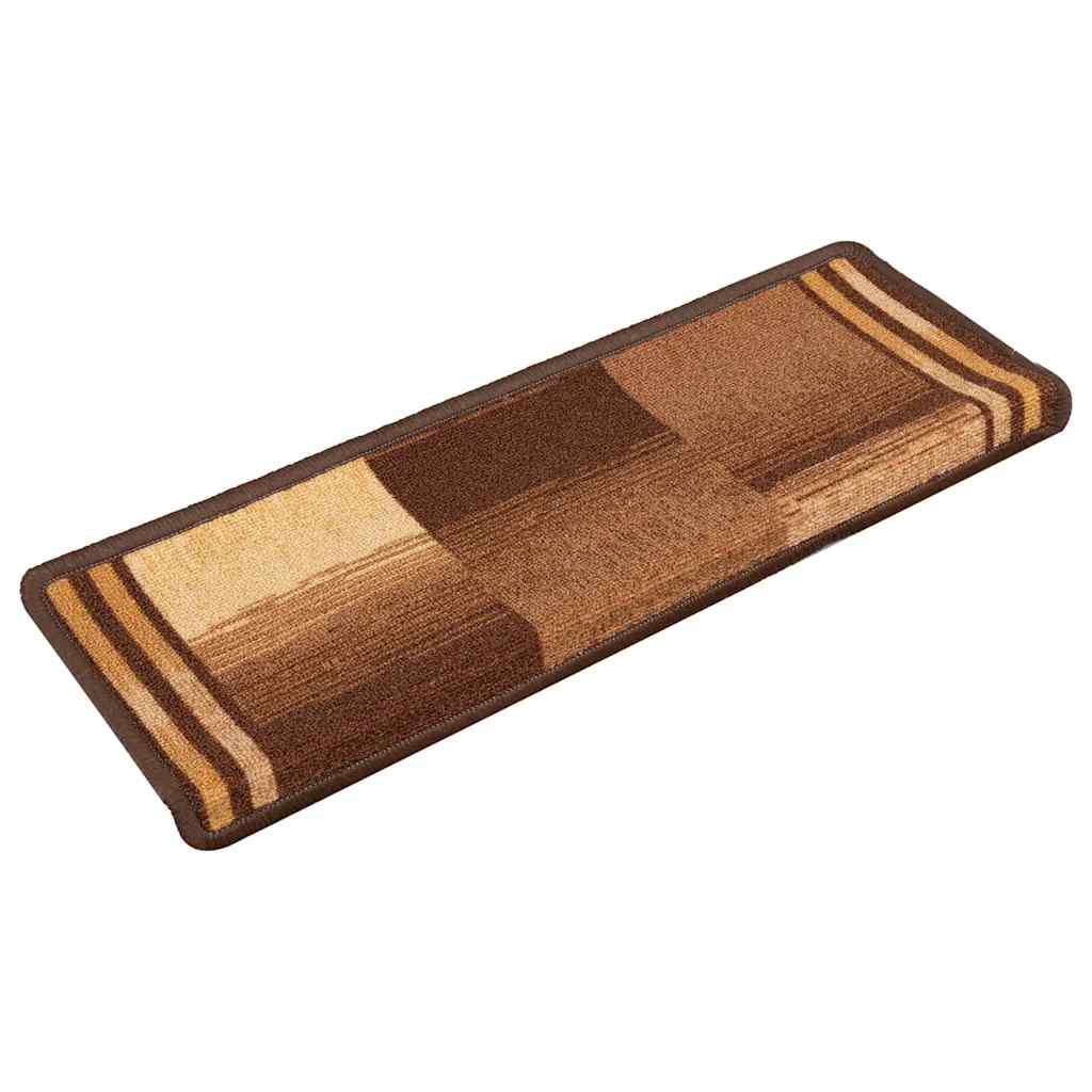 Treppenmatten Selbstklebend 15 Stk. 65x21x4 cm Braun