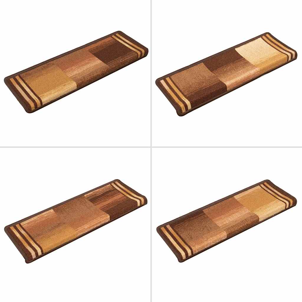 Treppenmatten Selbstklebend 15 Stk. 65x21x4 cm Braun