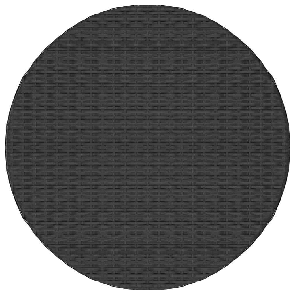 9-tlg. Garten-Sofagarnitur mit Auflagen Poly Rattan Schwarz